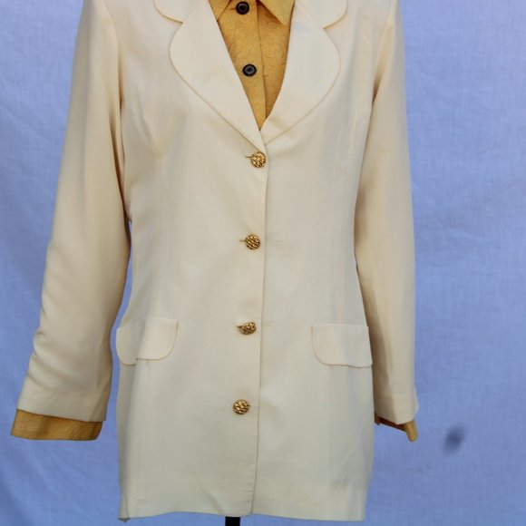 Blazer Womens & C.l.o.t.h.e.s. Blouses Yellow Large - Picture 1 of 13